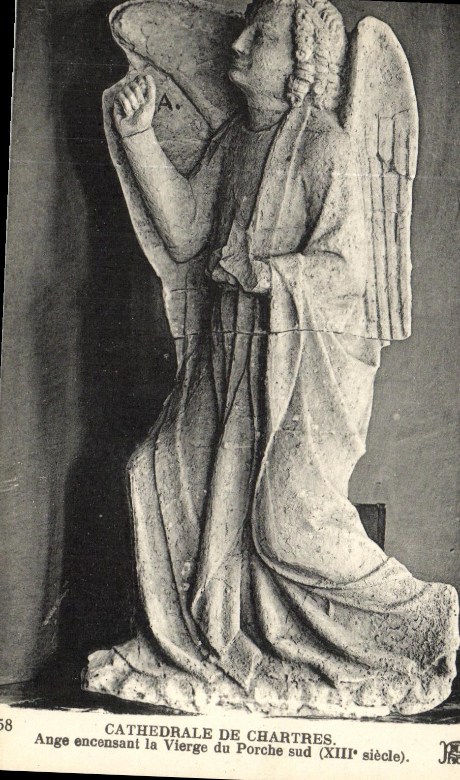 CPA Cathedrale de Chartres Ange encensant la Vierge du Proche sud 