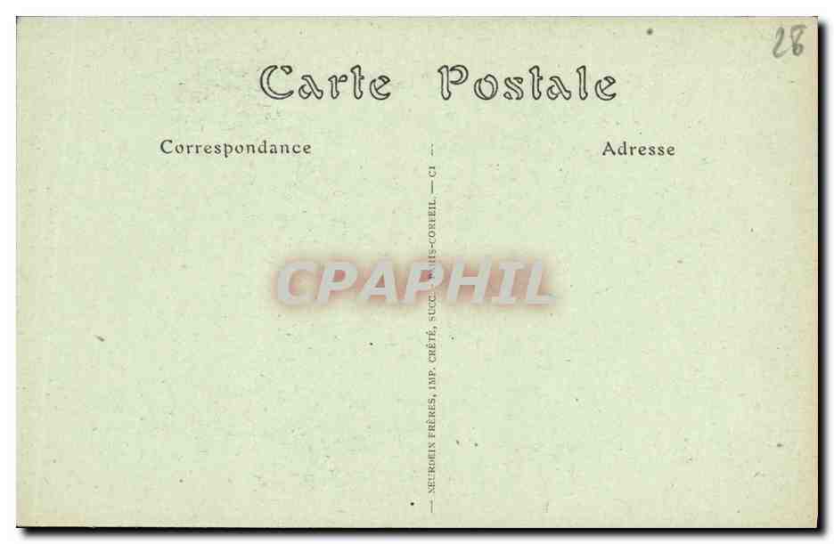 CPA Cathedrale de Chartres Adam et Eve — Verso