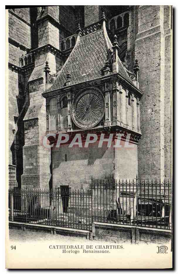 CPA Cathedrale de Chartres Horloge Renaissance