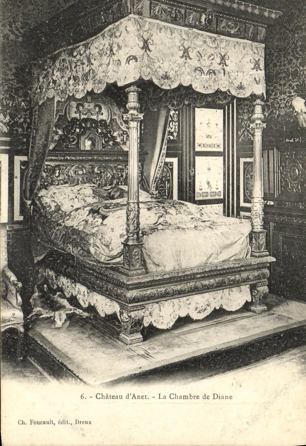 Château d'Anet - La Chambre de Diane — Ch. Foucault, édit., Dreux
