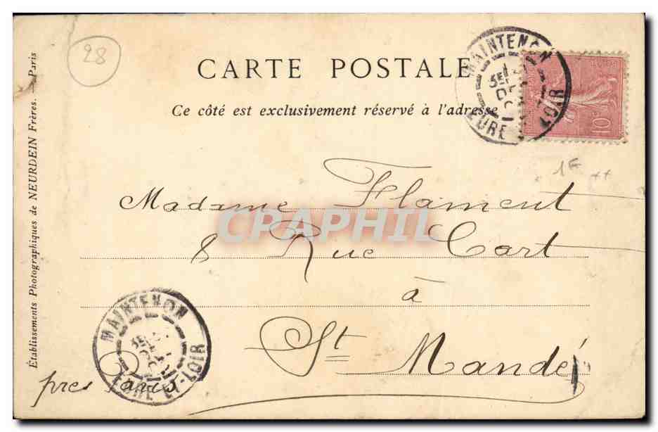 Maintenon — Le Château de Maintenon — Parc du Château de Maintenon, La Pièce d'Eau et les Aqueducs — Éditeur : Paris, Château de Maintenon, Collections ND Phot, n°141 — Reverso