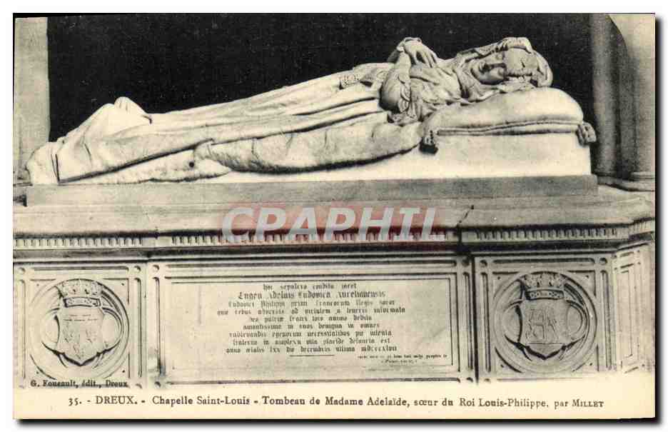 Dreux - Chapelle Saint-Louis - Tombeau de Madame Adélaïde, sœur du Roi Louis-Philippe, par Millet