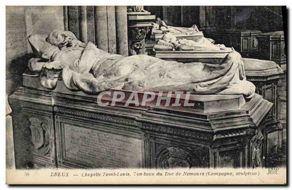 Évreux — Chapelle Saint-Louis, Tombeau du Duc de Nemours (Campagne, sculpteur)