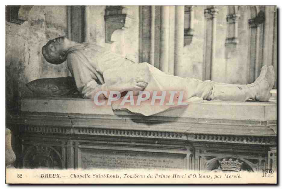 CPA Dreux Chapelle Saint Louis Tombeau du Prince Henri d Orleans Mercie