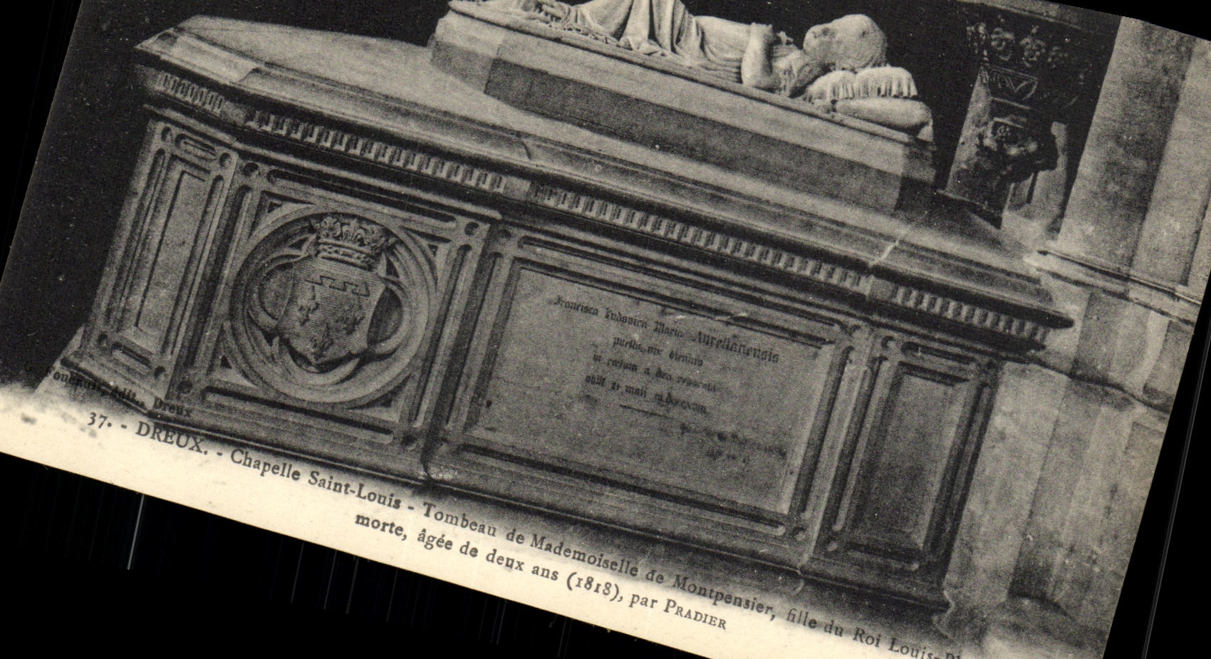 Dreux - Chapelle Saint-Louis - Tombeau de Mademoiselle de Montpensier, morte âgée de deux ans (1818), par Pradier