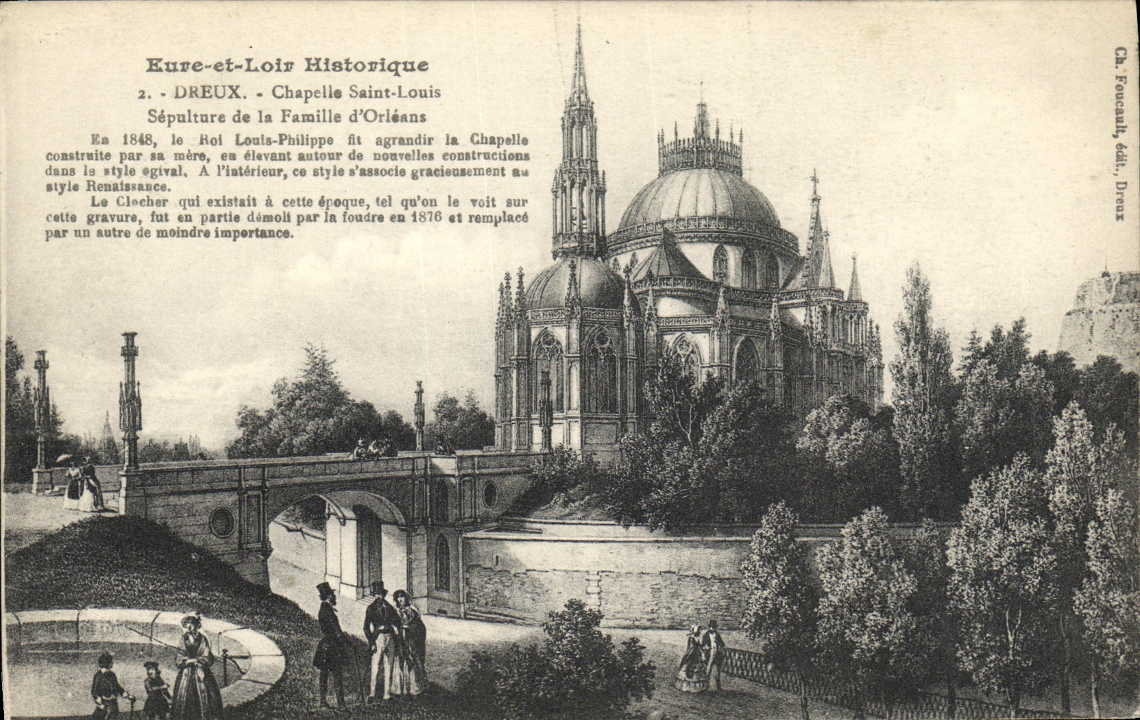 Dreux — Kapel van Sint-Louis — Ch. Foccault, uitg., Dreux