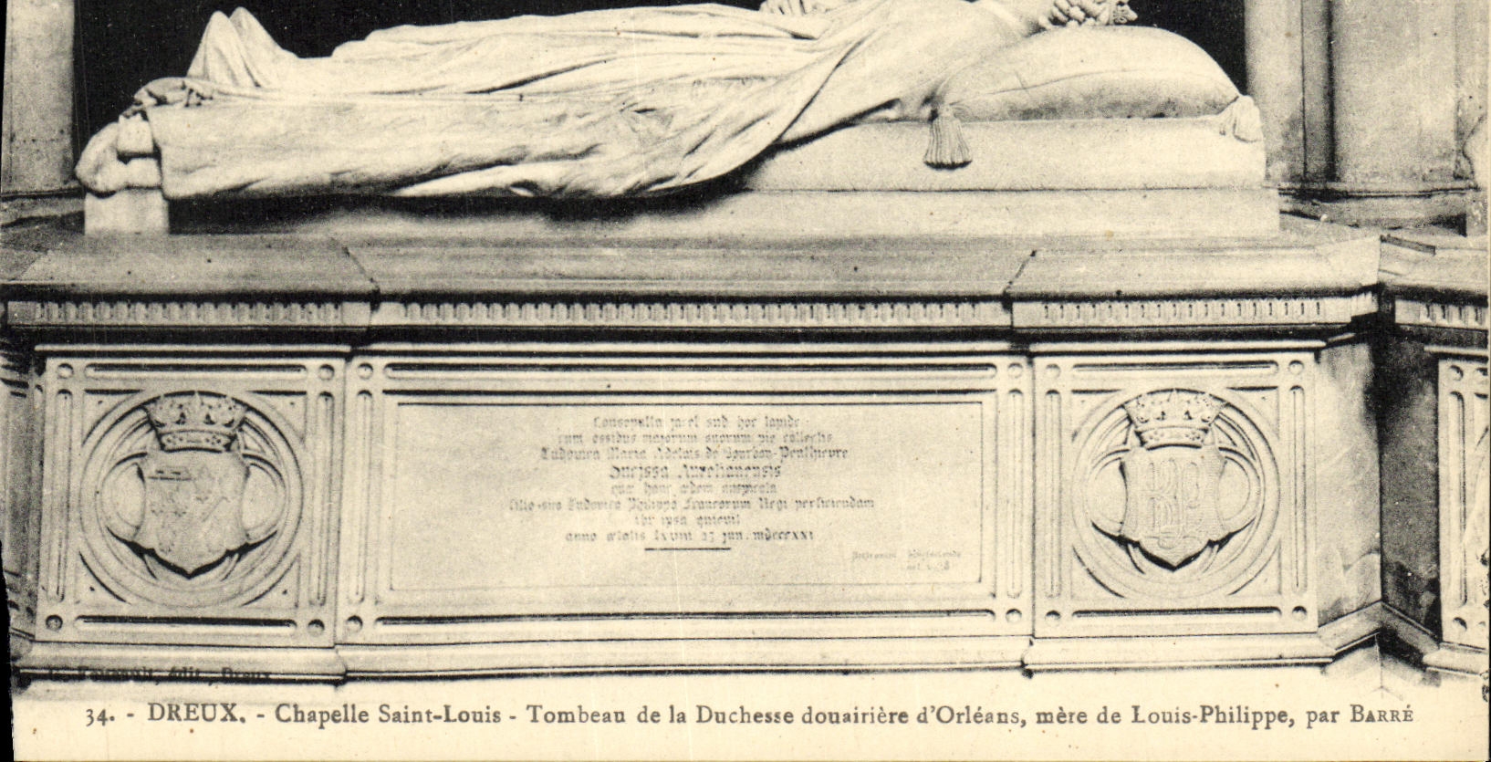 Dreux - Chapelle Saint-Louis - Tombeau de la Duchesse d'Orléans, mère de Louis-Philippe, par Barné
