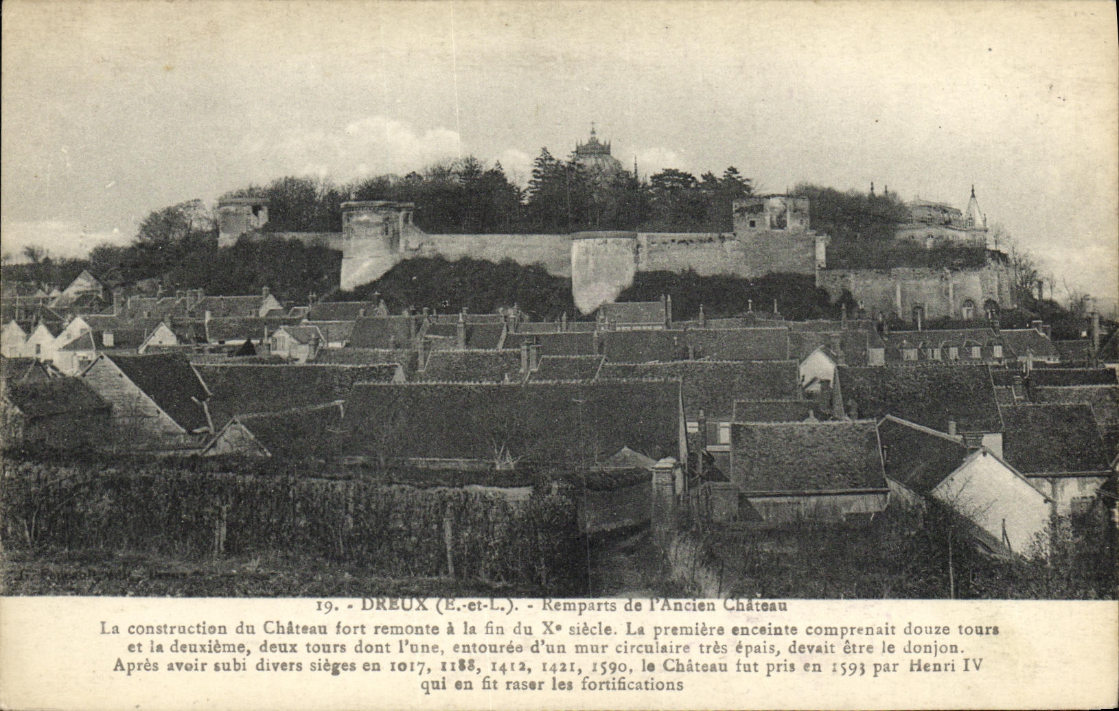 Dreux (E.-et-L.) - Mauern des Alten Schlosses — unbekannter Verleger, Nr. 19