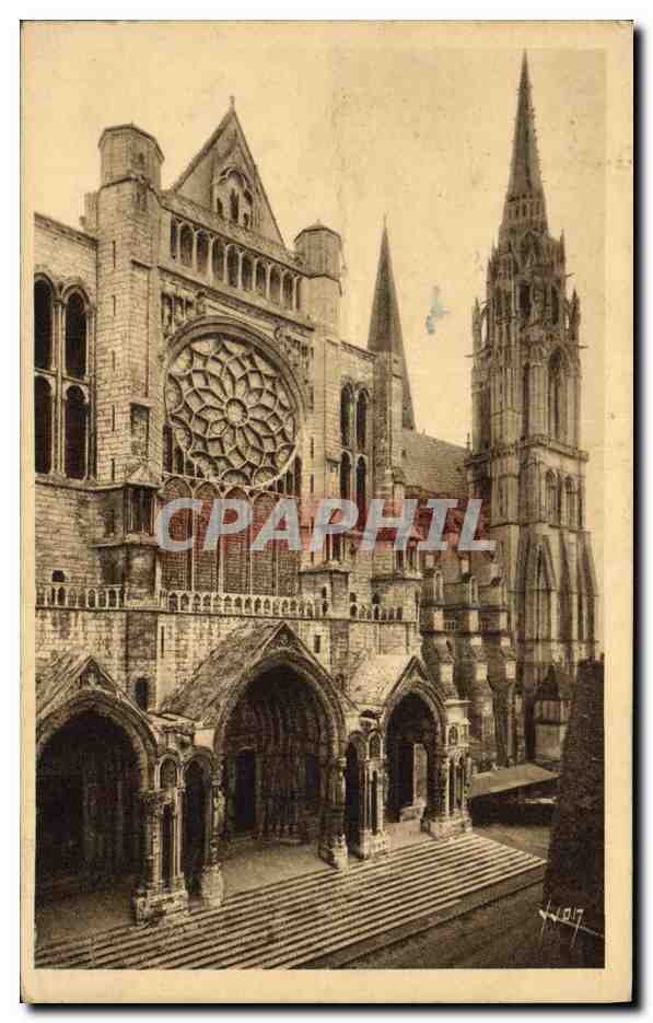 Chartres (Eure-et-Loir) — Le Portail Nord et la Flèche — Les Éditions d'Art Vivant