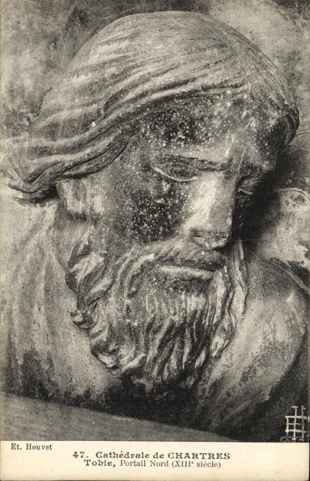 Tobie, Portail Nord — Cathédrale de Chartres — Ét. Houvet, n°47