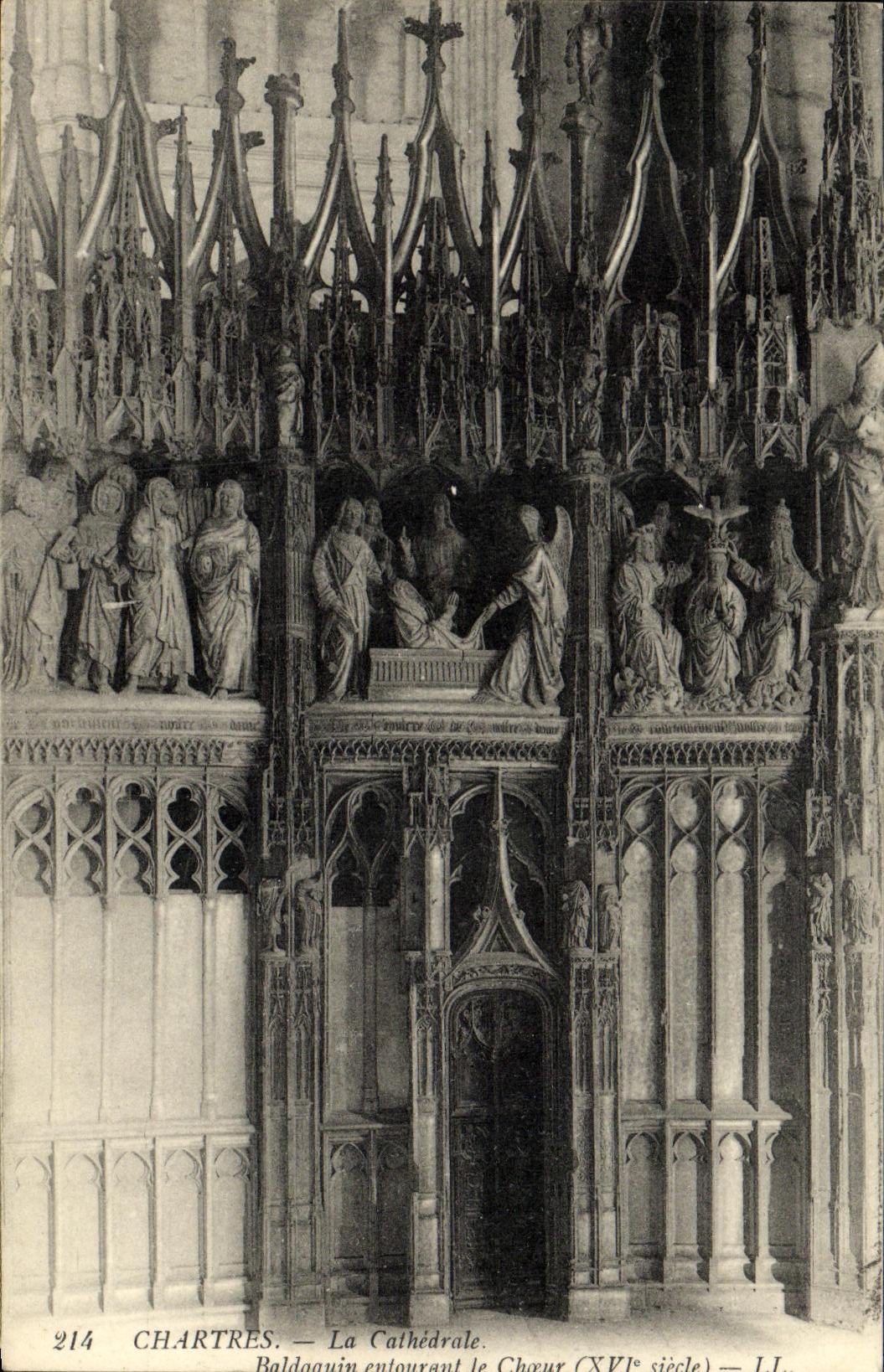 Chartres — La Cathédrale. Baldaquin entourant le Chœur (XVIe siècle) — LI.