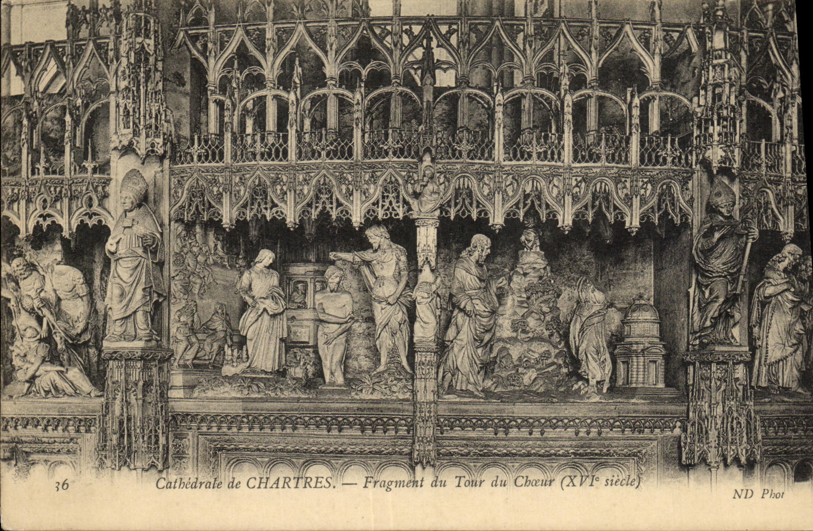 CPA Chartres de Cathedrale Fragment du Tour Choeur