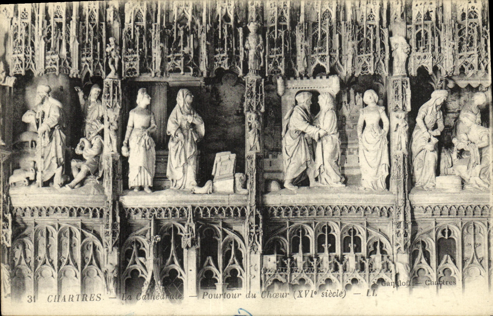 CPA Chartres de Cathedrale Pourtour du Choeur