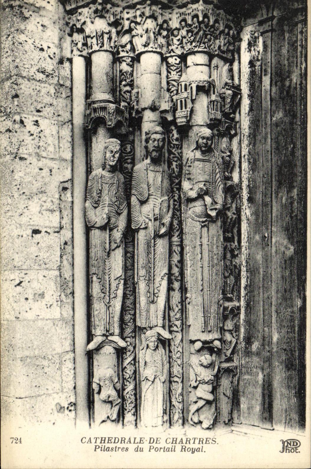 Cathédrale de Chartres — Pilastres du Portail Royal — JND Phot.