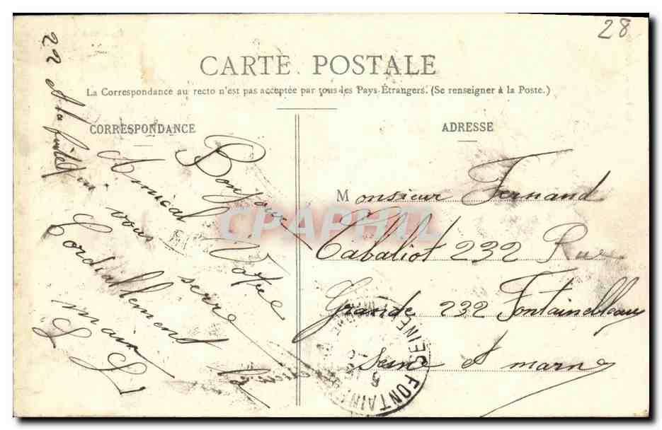 Chartres — Vue d'Ensemble — Ch. Foseault, édit., Dreux — Rückseite