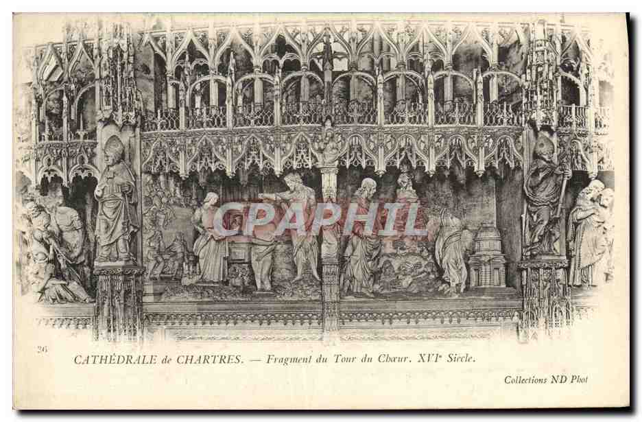 Cathédrale de Chartres — Fragment du Tour du Chœur, XVIIe Siècle — Collections ND Phot