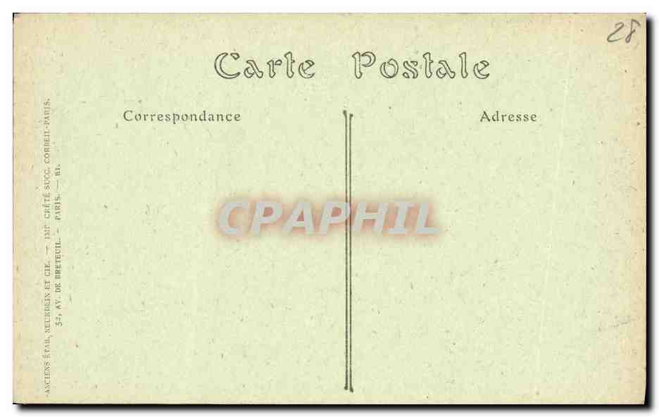 CPA Chartres Decoration du Tympan d Une Fenetre d une maison du 13eme — Verso