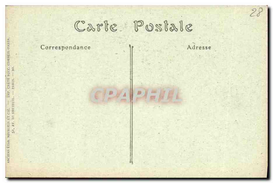 CPA Chartres Cathedrale Portail Royal — Verso