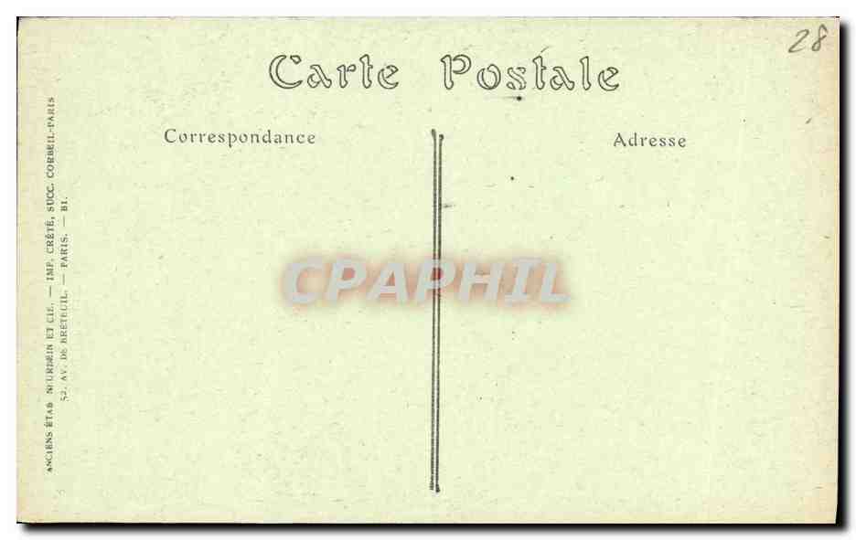 CPA Chartres Cathedrale Portail Royal — Verso