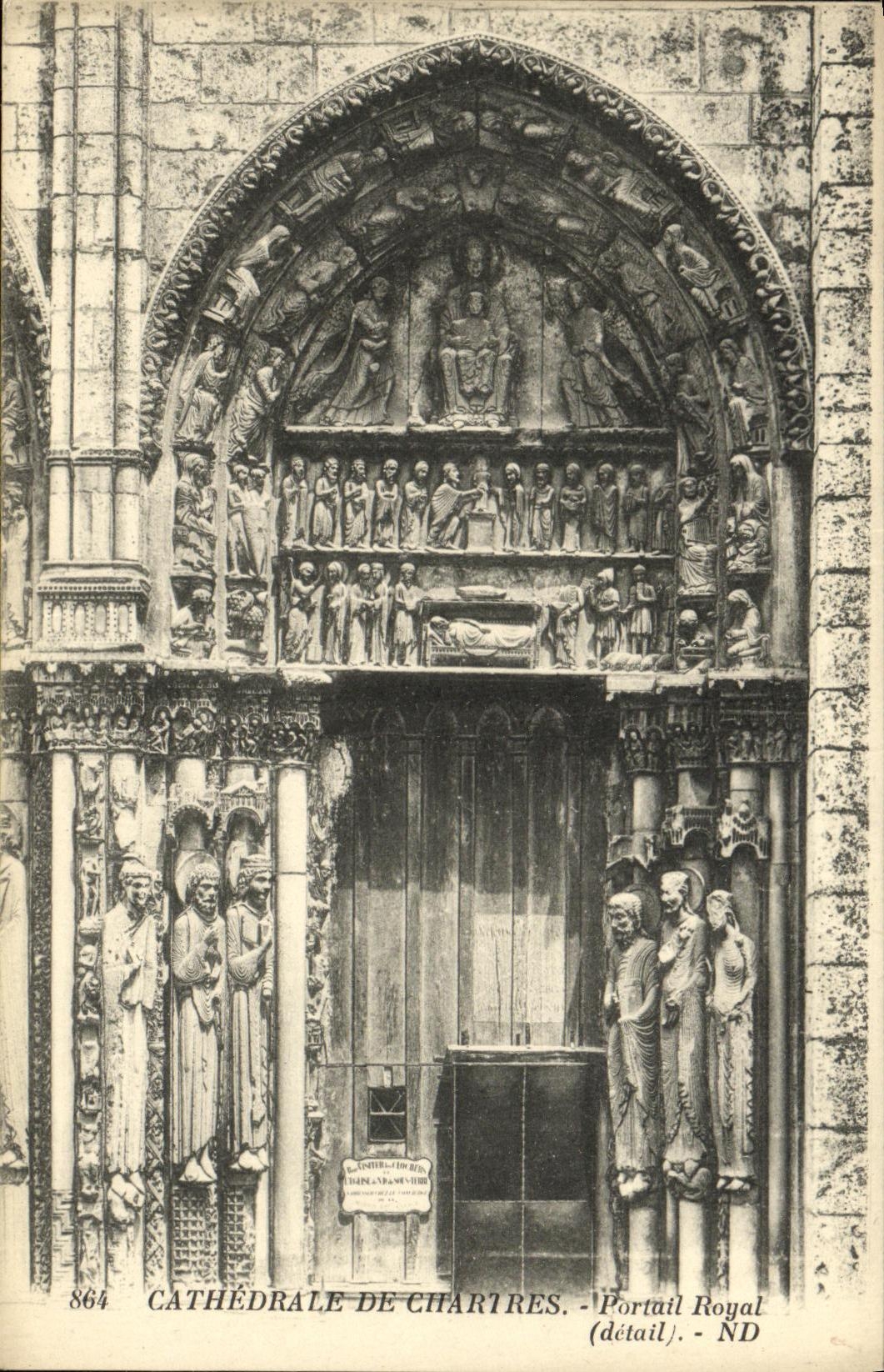 Cathédrale de Chartres — Portail Royal (détail) — ND