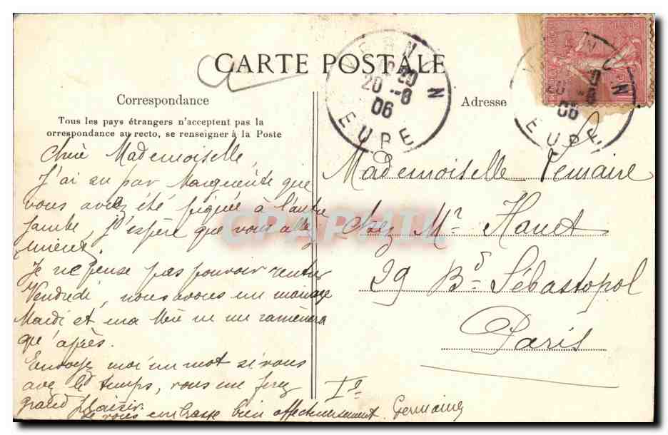 CPA Vernon Maisonnette et Donjon — Rückseite