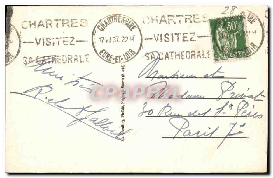 Le Perche pittoresque — Le Château de Saint-Jean, côté Ouest — Nogent-le-Rotrou (E.-et-L.), n° 064 bis — Verso