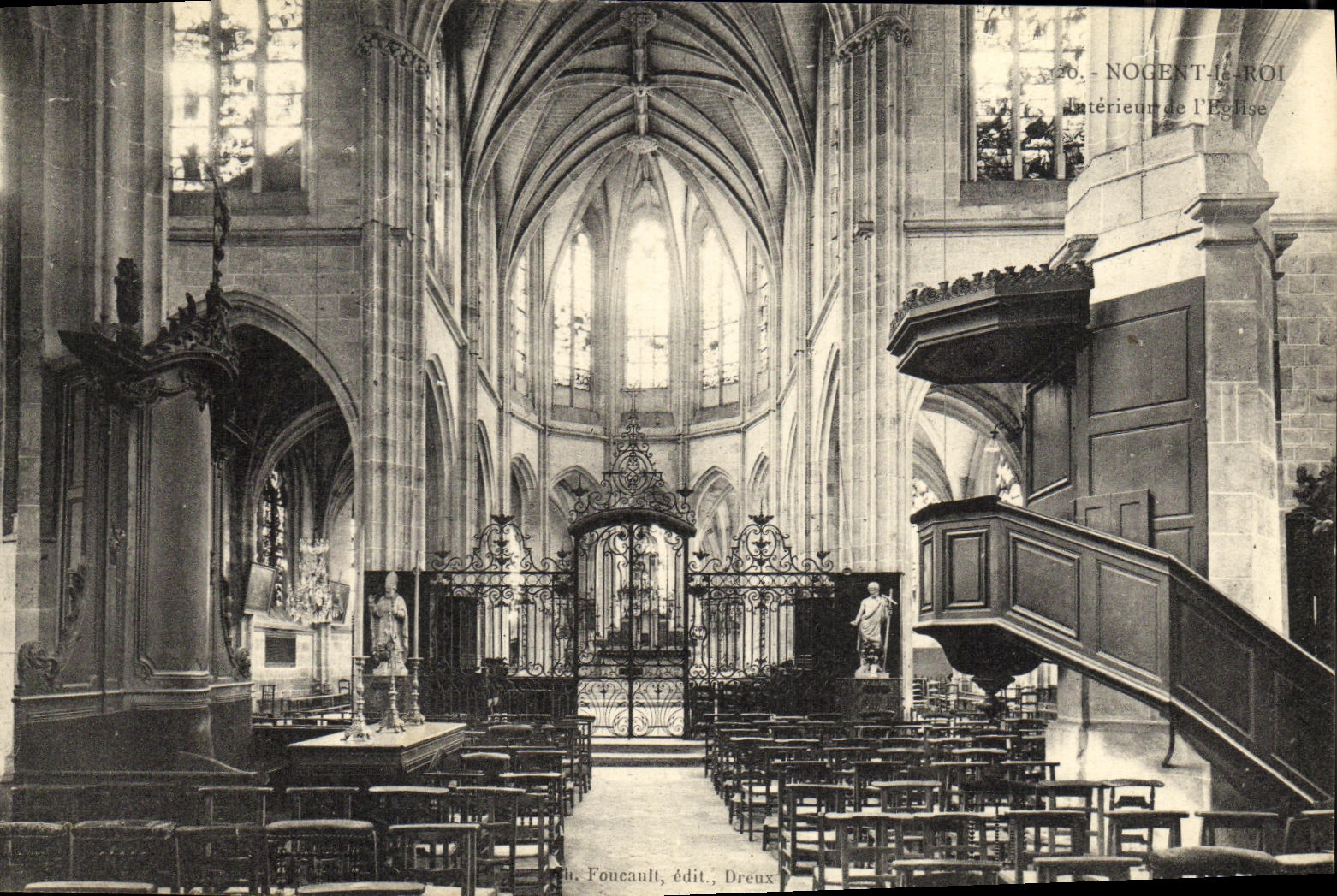 Nogent-le-Roi — Interior de la iglesia — Fonceault, edit., Dreux
