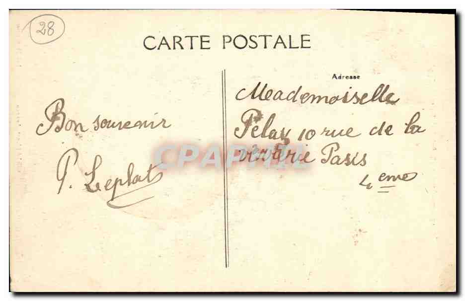 CPA Aunay Sous Auneau Place de L Eglise — Rückseite