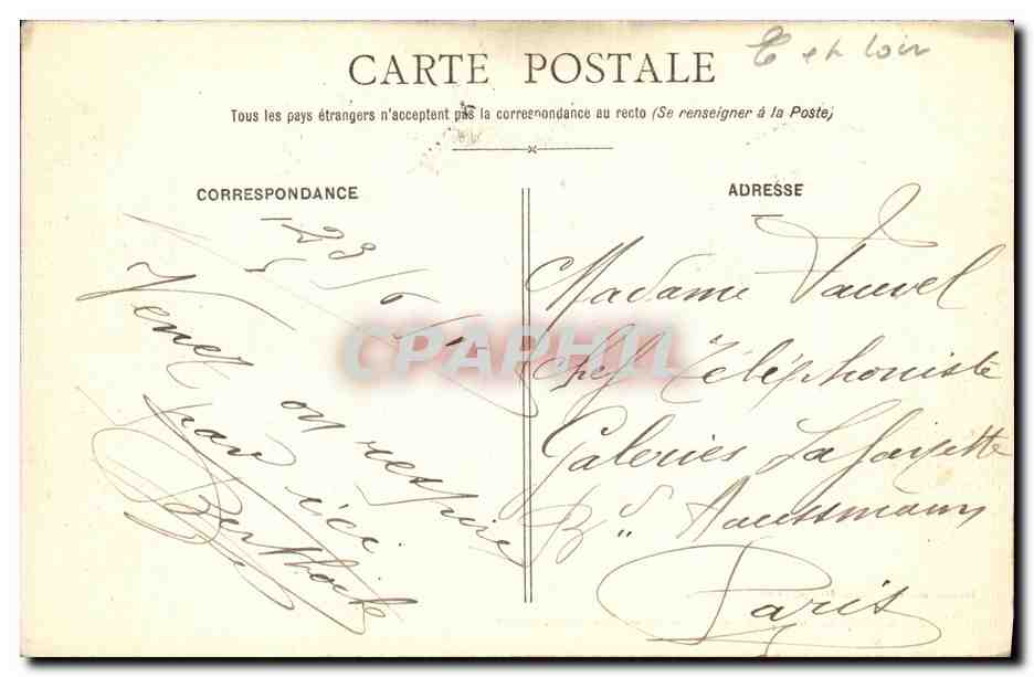 CPA Crecy Couvey Place des Marronniers Velo animee  — Rückseite