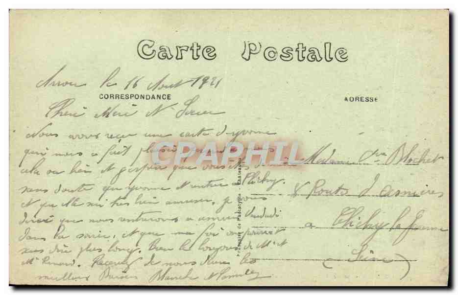 Château de Courtalain (E.-et-L.) — Vue prise de la Rue Basse — H. Léon - Courtalain — Reverso