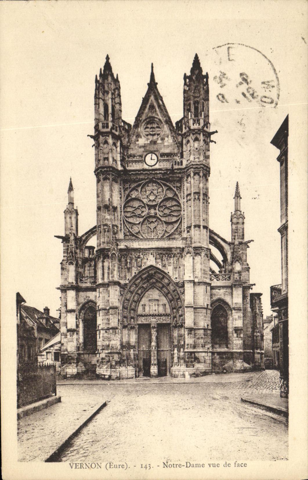 CPA Vernon Notre Dame Vue de Face
