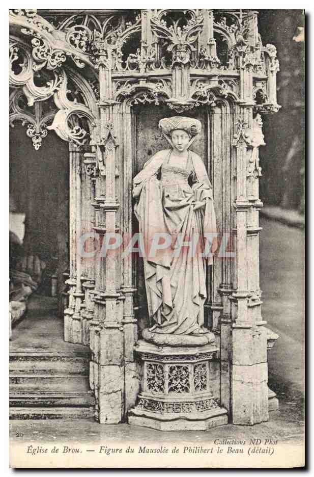 CPA Eglise de Brou Figure du Mausolee du Philibert le Beau