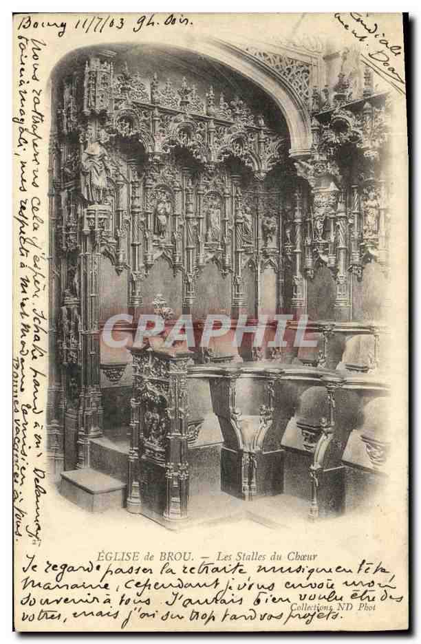 CPA Eglise de Brou Les Stalles du Choeur