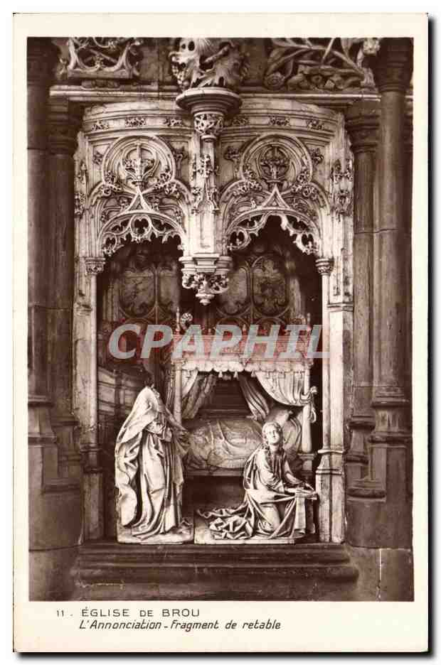 CPA Eglise de Brou L Annonciation Fragment de Retable