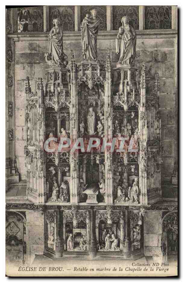 Église de Brou — Retable en marbre de la Chapelle de la Vierge — Collections ND Phot