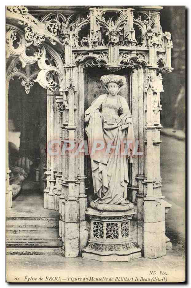 CPA Eglise de Brou Figure du Mausolee de Philibert le Beau
