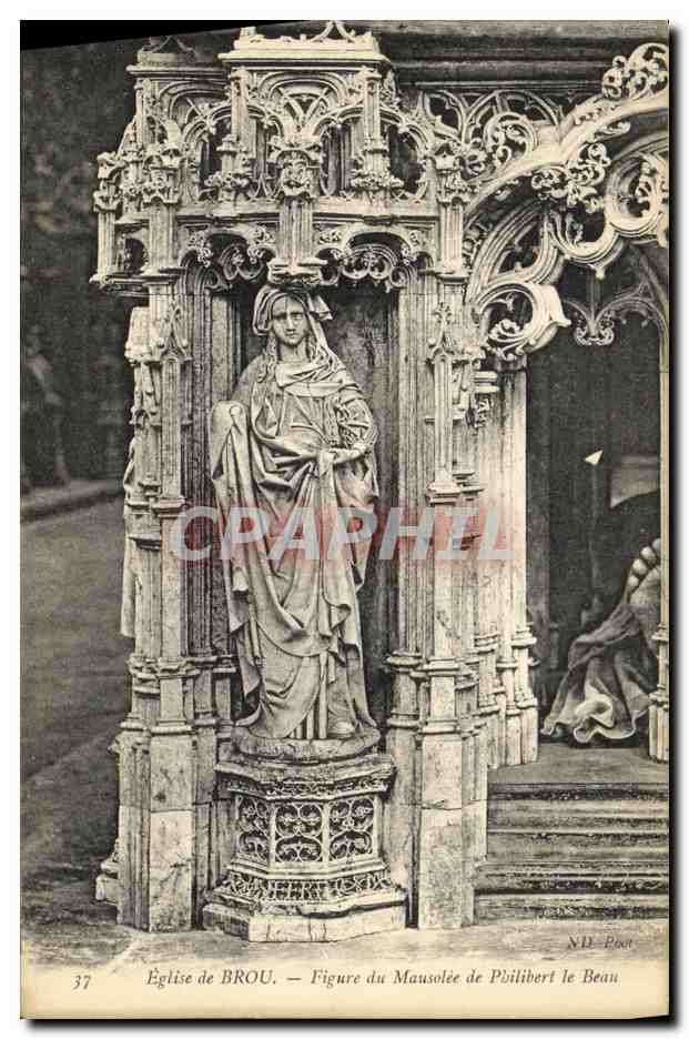 Église de BROU — Figure du Mausolée de Pbilibert le Beau — N.D. Root