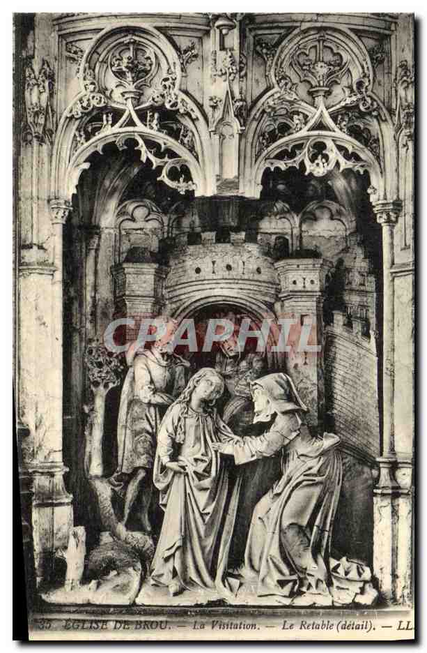 CPA Eglise De Brou La Visitation Le Retable