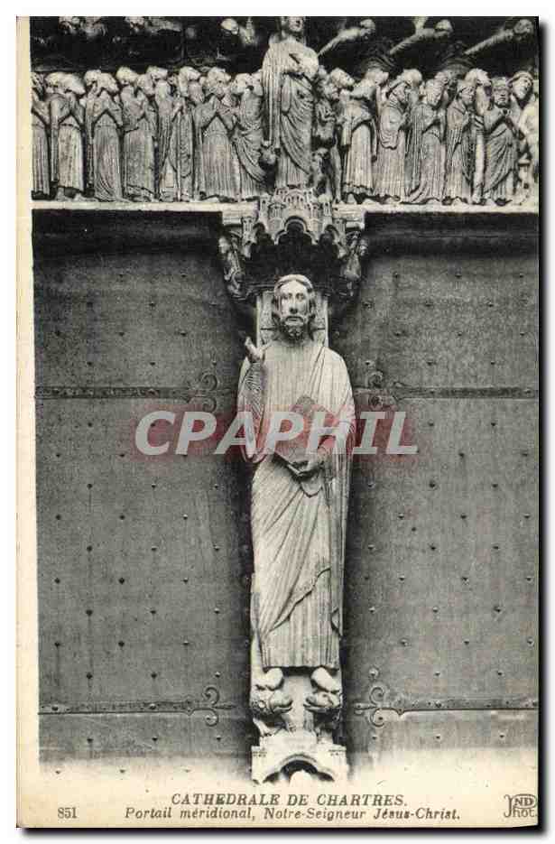 Kathedrale von Chartres — Südtor, Unser Herr Jesus Christus — ND Phot