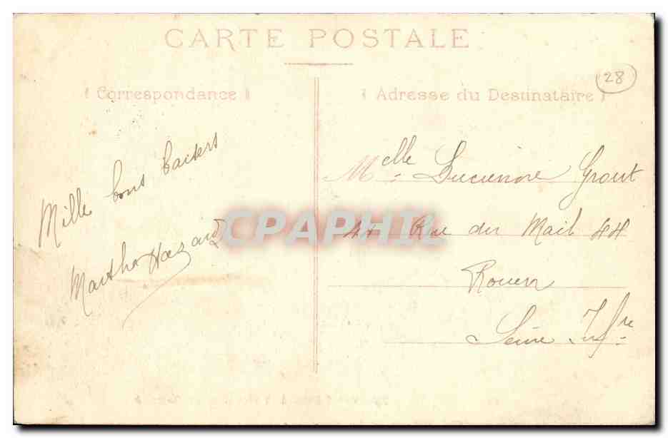 CPA Cathedrale de Chartres Monument eleve a la Memoire de Pasteur — Verso