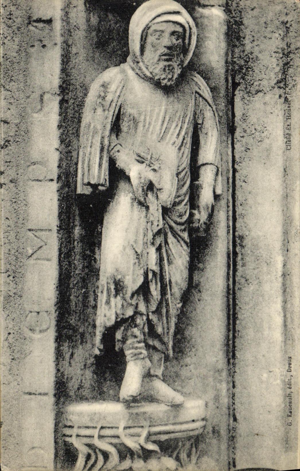 Statue du Portail Nord — Cathédrale de Chartres — G. Ebenuth, édit., Dreux