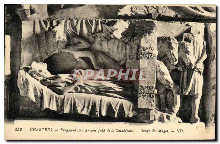 Chartres — Fragment de l'Ancien Jubé de la Cathédrale — Songe des Mages — ND.