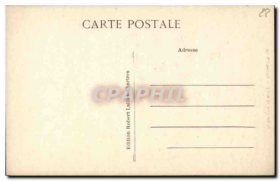 CPA Cathedrale de Chartres Porte du 16eme — Verso
