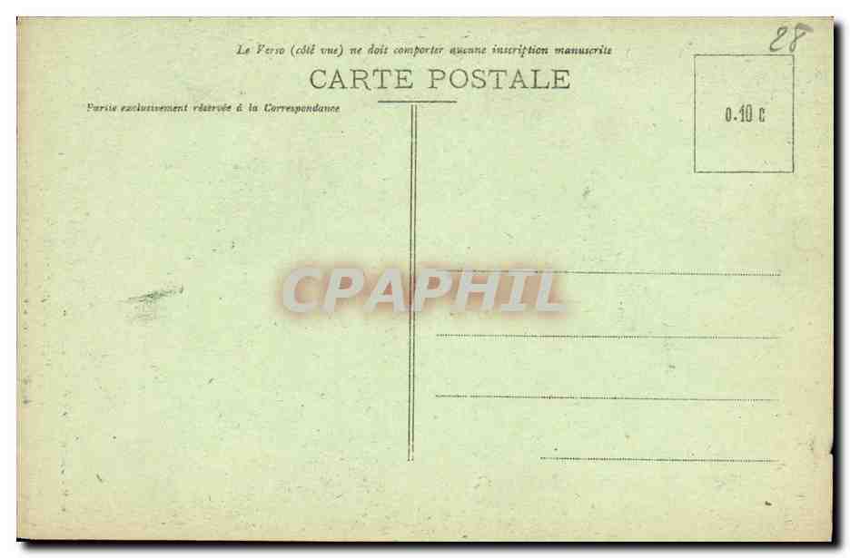 Kathedrale von Chartres — Mittelgang und Rosenfenster des Nordportals — G. Foucault, Verlag, Dreux, Nr. 305 — Rückseite