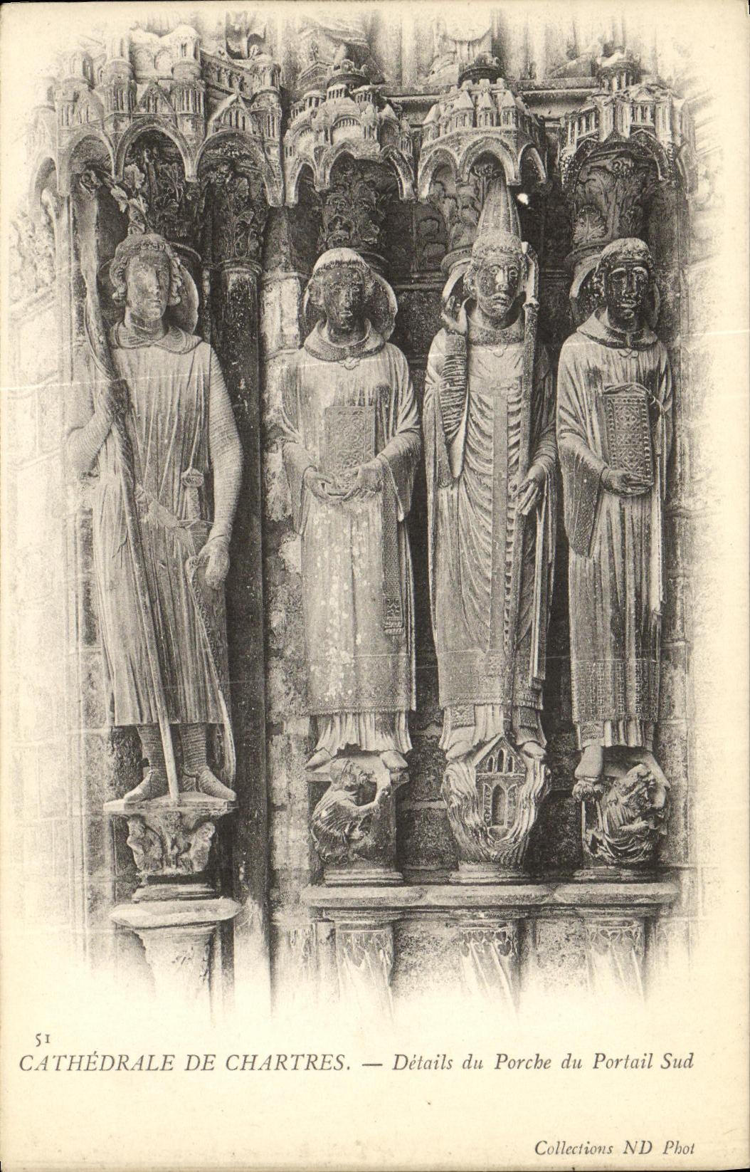 Cathédrale de Chartres — Détails du Porche du Portail Sud — Collections ND Phot