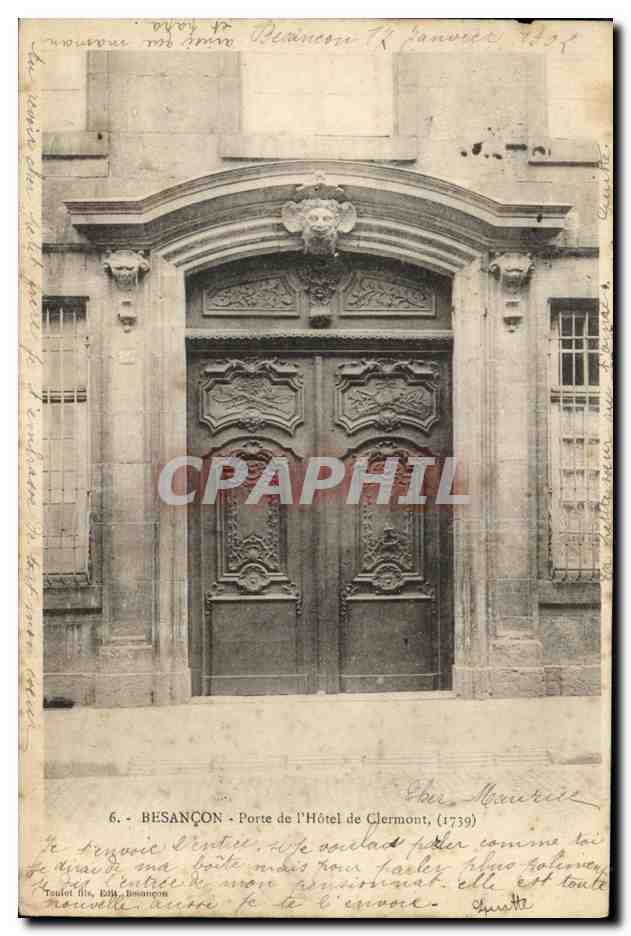 CPA Besancon Porte de L Hotel du Clermont 1739