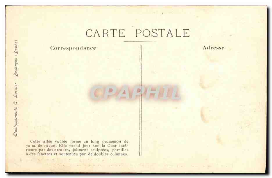 CPA Montbenot L Abbaye Promenoir du Cloitre — Rückseite