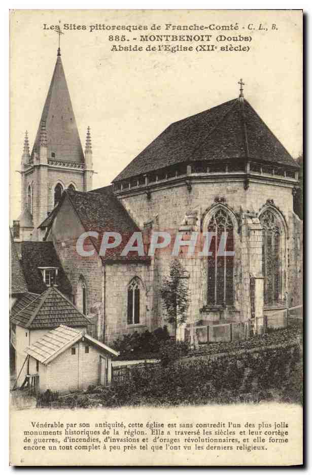 CPA Montbenot Abside de L Eglise Les Sites Pittoresques de Franche Comte