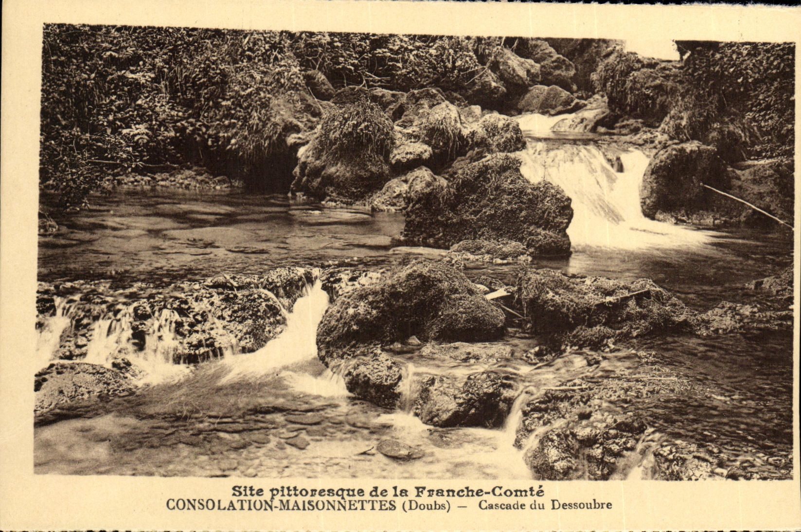 Consolation-Maisonnettes — Cascade du Dessoubre — Site pittoresque de la Franche-Comté - Anverso