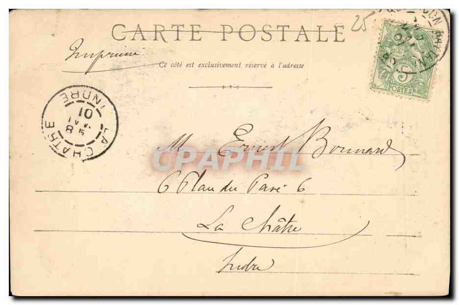 Fontaine de Granvelle — un jour de neige — Besançon, éditée par l'Imprimerie de Besançon — Reverso
